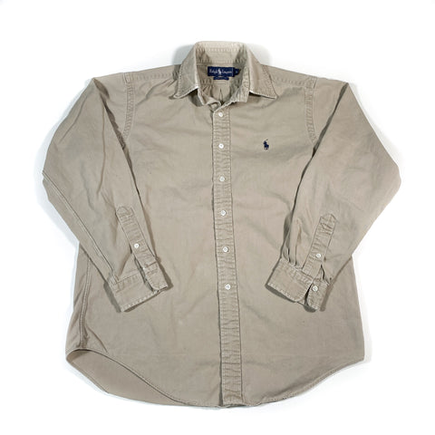 Vintage 90's Polo Ralph Lauren Beige Button Up Shirt