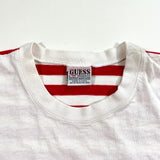 Vintage 1989 Guess Striped Crop Top Women's T-Shirt