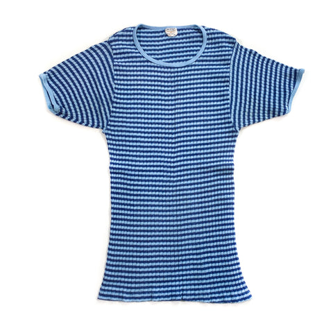 Vintage 80's JCPenney Towncraft Blue Striped Stretch Women's Top