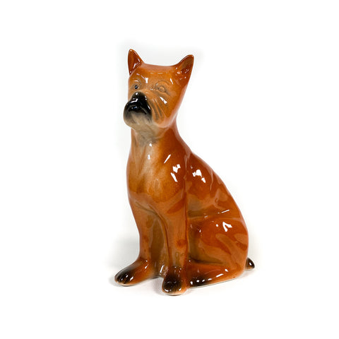 Vintage 50's Ceramic Boxer Dog Figurine