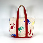 Vintage 90's LL Bean Boat and Tote Handprint Bag