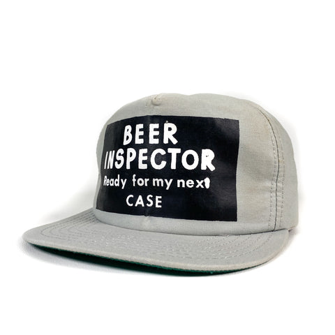 Vintage 80's Beer Inspector Funny Novelty Made in USA Snapback Hat