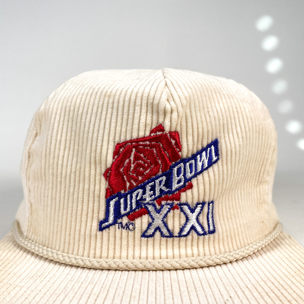 Vintage 1987 Super Bowl XXI Rose Bowl Giants Broncos Corduroy