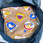 Vintage 90's Eastpak Leather Bottom Military Backpack