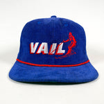 Vintage 80's Vail Skiing Corduroy Hat