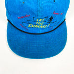 Vintage 80's Ski the Summit Corduroy Rope Hat