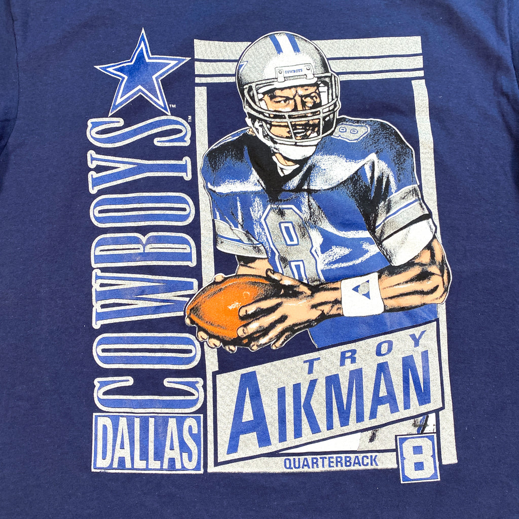 Dallas Cowboys T Shirt Youth Medium Kids Blue NFL Football Nutmeg Vintage  90s