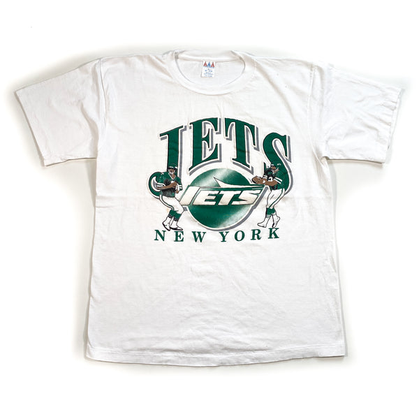 90'ビンテージNYジェッツTシャツ Vintage 90's New York Jets Football Single Stitch White T-Shirt