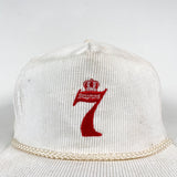Vintage 80's Seagram's 7 Crown Whiskey Corduroy Hat