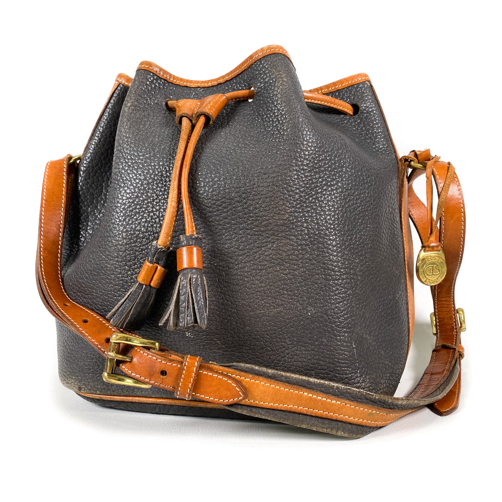 Vintage Dooney & Bourke black and brown Leather Speedy Bag