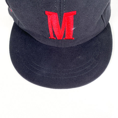 Vintage 90s Marlboro Cigarettes M Cowboy Logo Strapback Black Hat Cap  Vanguard