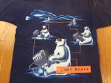 Vintage 1997 Coca Cola Polar Bears Cyber Bears email Computer Chat T-Shirt