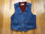 Vintage 80's Montgomery Ward Fleece Lined Denim Vest