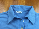 Vintage 60's Wrangler Blue Longsleeve Polo Rugby Shirt