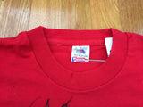 Vintage 90's Chad Little Extra Strength Bayer Nascar Autographed T-Shirt