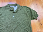 Vintage 70's Izod Collared Polo Rugby Military Green Shirt