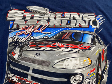 Vintage 90's Sterling Marlin Coors Light Nascar Racing T-Shirt