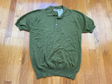 Vintage 70's Izod Collared Polo Rugby Military Green Shirt