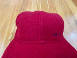 Vintage 90's Nautica Red Fleece Winter Spellout Hat