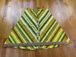 Vintage 70's Dorothy Z Women's Wrap Striped Yellow Green Skirt