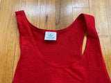 Vintage 80's adidas Trefoil Puff Print Deadstock Red Tank Top