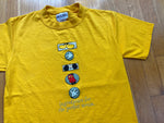 Vintage 90's Mickey Mouse Disney Brazos Ingredients Yellow T-Shirt