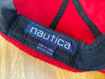 Vintage 90's Nautica Red Fleece Winter Spellout Hat