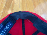 Vintage 90's Nautica Red Fleece Winter Spellout Hat