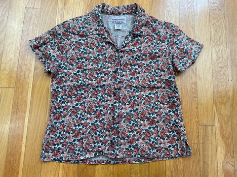 Vintage 90's Abercrombie and Fitch Women's Button Down Floral Shirt