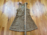 Vintage 70's Jr High Girl Sears Brown Corduroy Women's Dress