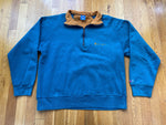 Vintage 90's Champion Blue Quarter Zip Sweatshirt