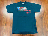 Vintage 90's Dale Earnhardt YES American Flag Eagle Nascar T-Shirt