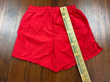 Vintage 80's Supplex Dupont Red Plain Minimal Swim Trunks