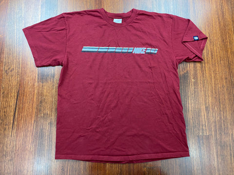 Vintage 90's Nike Maroon Red Embroidered Grey Tag T-Shirt