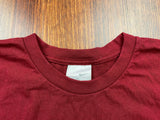 Vintage 90's Nike Maroon Red Embroidered Grey Tag T-Shirt