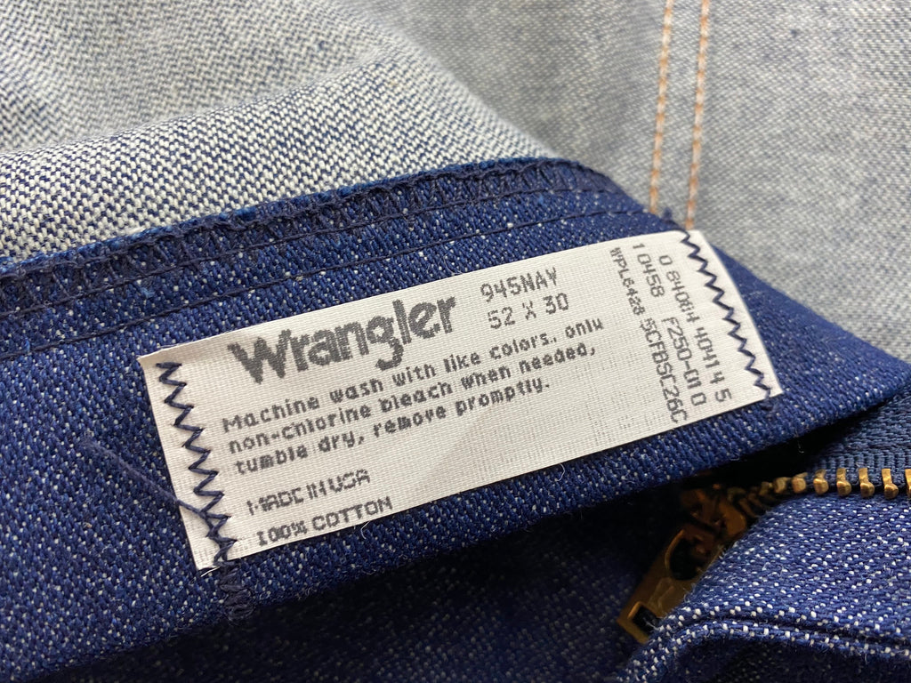 Vintage 80's Wrangler Deadstock 52 Waist Denim Jeans