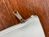 Vintage 90's Richmond Braves White Leather Zipper Bank Ticket Bag