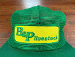 Vintage 80's B&P Livestock K Products Trucker Hat 1