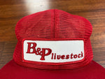 Vintage 80's B&P Livestock K Products Trucker Hat 2