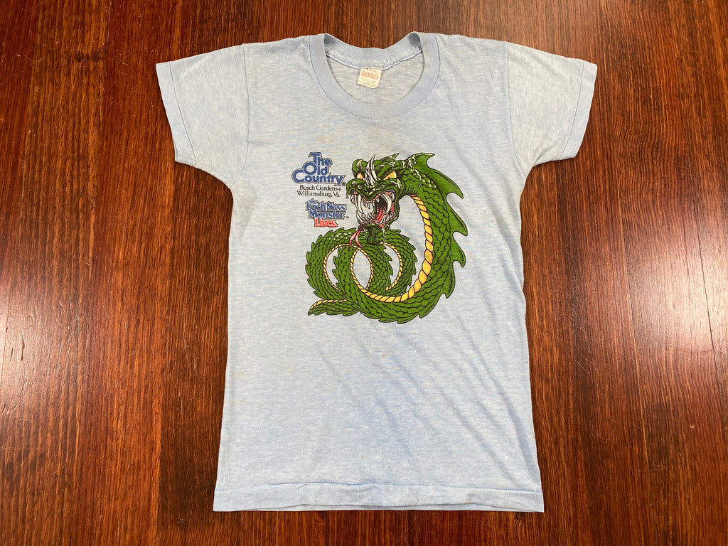 Vintage 70's Busch Gardens Loch Ness Roller Coaster Shirt