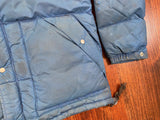 Vintage 1979 Down Peak Goose Down Blue Puffer Coat