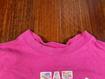 90's Women's Hawaii University Pink Crop Top One Size Jacques Moret T-Shirt