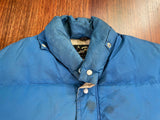 Vintage 1979 Down Peak Goose Down Blue Puffer Coat