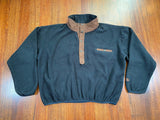 Vintage 90's North Face Black Snap Fleece Winter Sweatshirt - CobbleStore Vintage