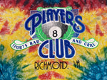 Vintage 90's Players Club Bar and Grill Richmond VA Tie Dye T-Shirt