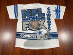 Vintage 1995 NFL on Fox Dallas Cowboys All Over Print T-Shirt - CobbleStore Vintage