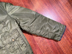 Vintage 90's Lawman Green Fleece Collar Lined Military Jacket