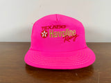 Vintage 80's Texaco Racing Pink Motor Oil Sports Image Trucker Hat