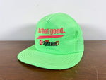 Vintage 90's Texaco It's That Good Racing Neon Green Hat