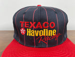 Vintage 90's Texaco Havoline Racing Davey Allison Pinstripe Hat
